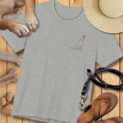 Herzenshunde - Labrador - Vorne & Hinten - T-Shirt Unisex Modern Fit - Weich & Leicht