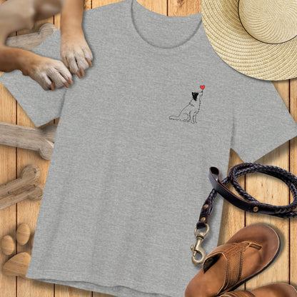 Herzenshunde - Border Collie - Vorne & Hinten - T-Shirt Unisex Modern Fit - Weich & Leicht