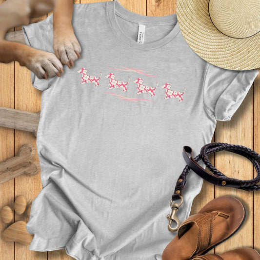 Vier Dackel, T-Shirt Frauen Slim Fit