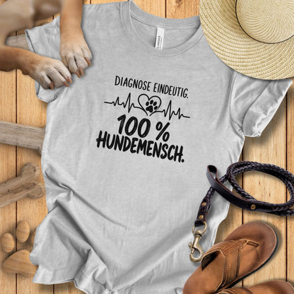 Diagnose Eindeutig: 100% Hundemensch - Premium T-Shirt Modern Fit - Weich & Leicht