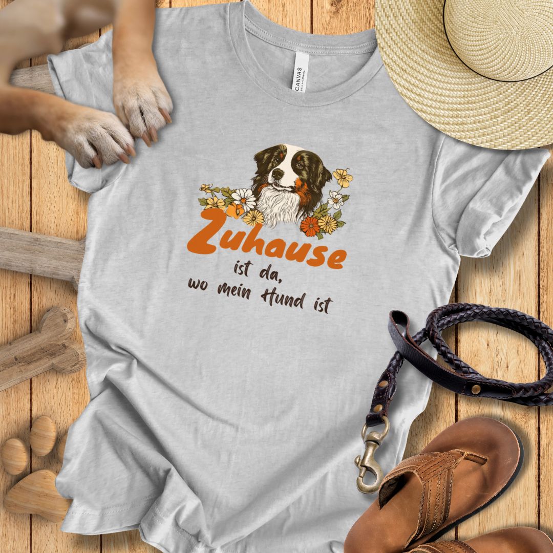 Zuhause ist da, wo mein Hund ist - Australian Shepherd - T-Shirt Unisex Slim Fit
