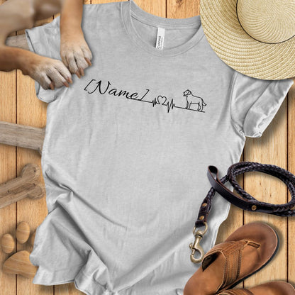Herzlinie Personalisierbar - T-Shirt Unisex Modern Fit - Weich & Leicht