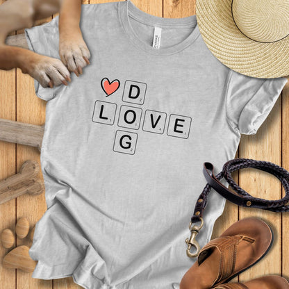 Scrabble Dog Love - T-Shirt Unisex Modern Fit - Weich & Leicht