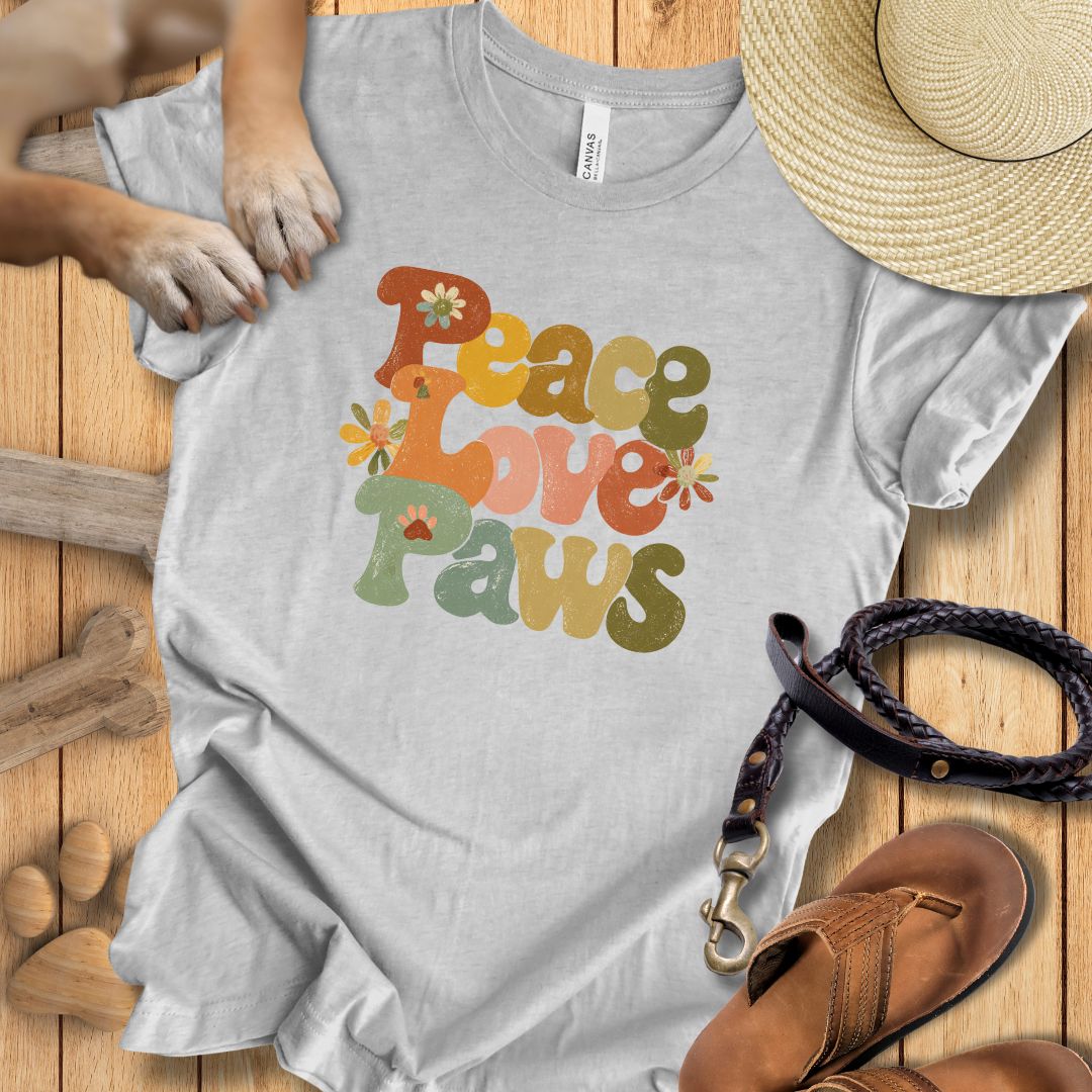 Peace Love Paws - T-Shirt Unisex Modern Fit - Weich & Leicht