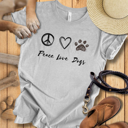 Peace Love Dogs - T-Shirt Unisex Modern Fit - Weich & Leicht