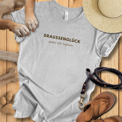 DRAUSSENGLÜCK - T-Shirt Unisex Modern Fit - Weich & Leicht