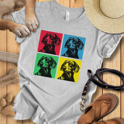 Pop Art Dackel - T-Shirt Unisex Modern Fit - Weich & Leicht