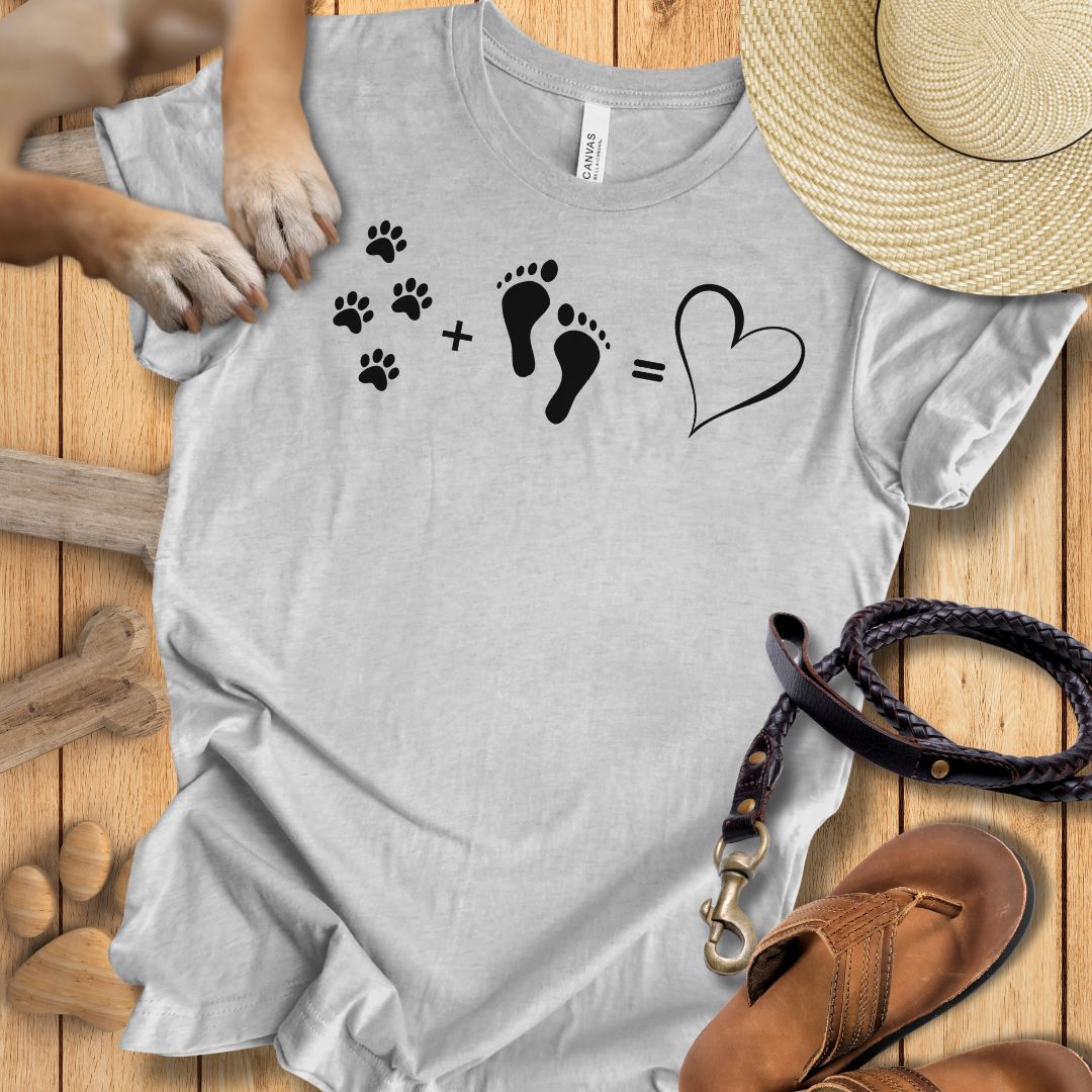 Pfoten + Füsse = Liebe - T-Shirt Unisex Modern Fit - Weich & Leicht