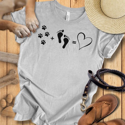 Pfoten + Füsse = Liebe - T-Shirt Unisex Modern Fit - Weich & Leicht