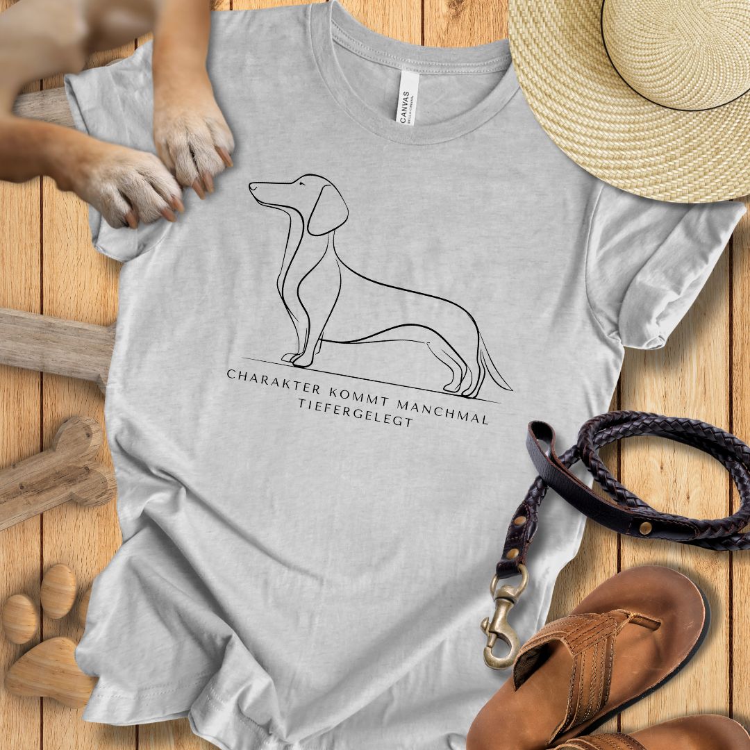 Charakter Tiefergelegt - Dackel - T-Shirt Unisex Modern Fit - Weich & Leicht