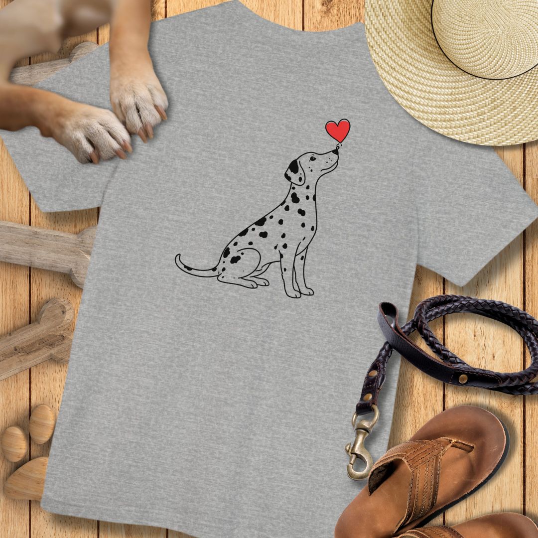 Herzenshunde - Dalmatiner - Vorne & Hinten - T-Shirt Unisex Modern Fit - Weich & Leicht