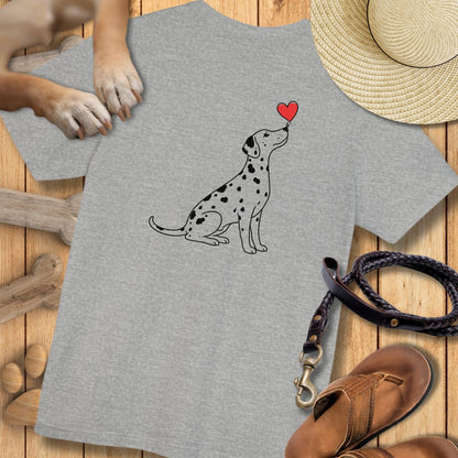 Herzenshunde - Dalmatiner - Vorne & Hinten - T-Shirt Unisex Modern Fit - Weich & Leicht