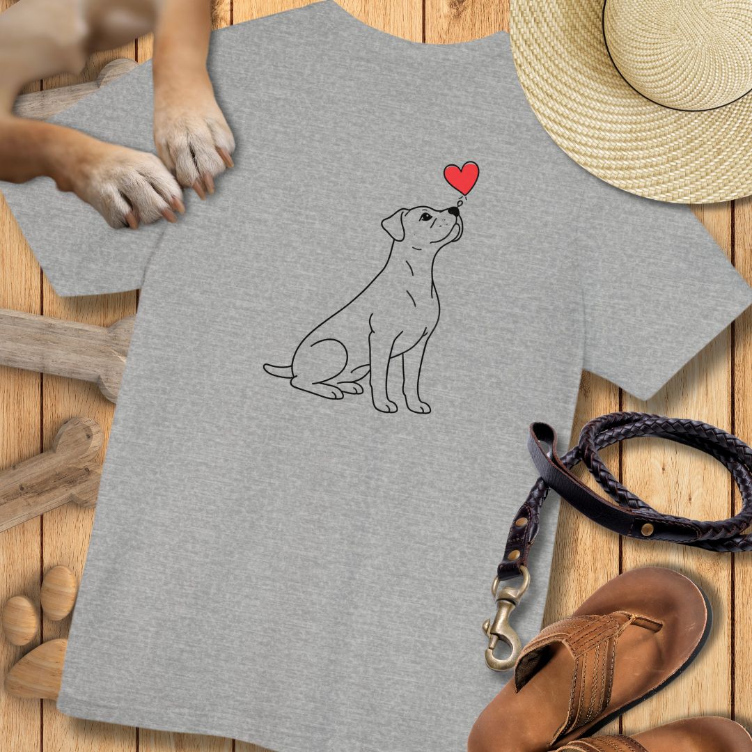 Herzenshunde - Boxer - Vorne & Hinten - T-Shirt Unisex Modern Fit - Weich & Leicht