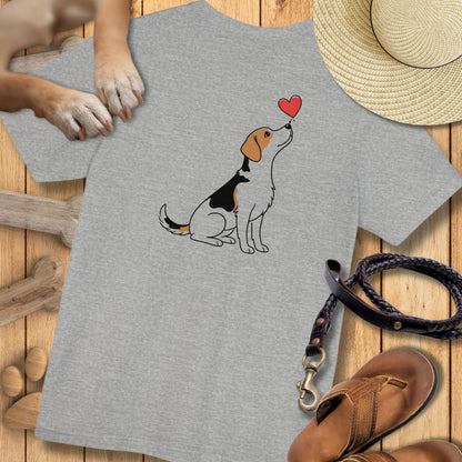 Herzenshunde - Beagle - Vorne & Hinten - T-Shirt Unisex Modern Fit - Weich & Leicht