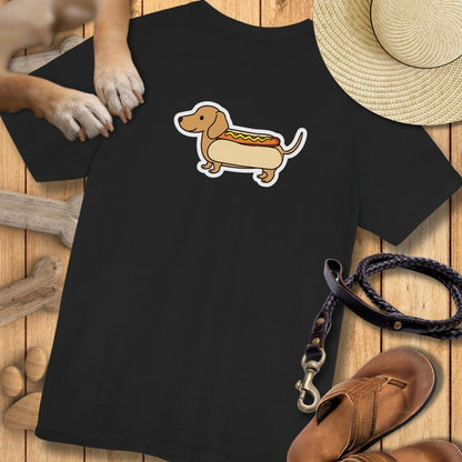 Hot Dog Dackel - Vorne & Hinten - T-Shirt Unisex Modern Fit Premium Qualität