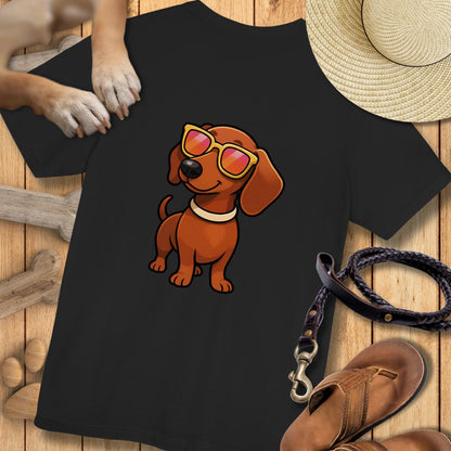 Cooler Dackel - Nur Hinten - T-Shirt Unisex Modern Fit - Weich & Leicht