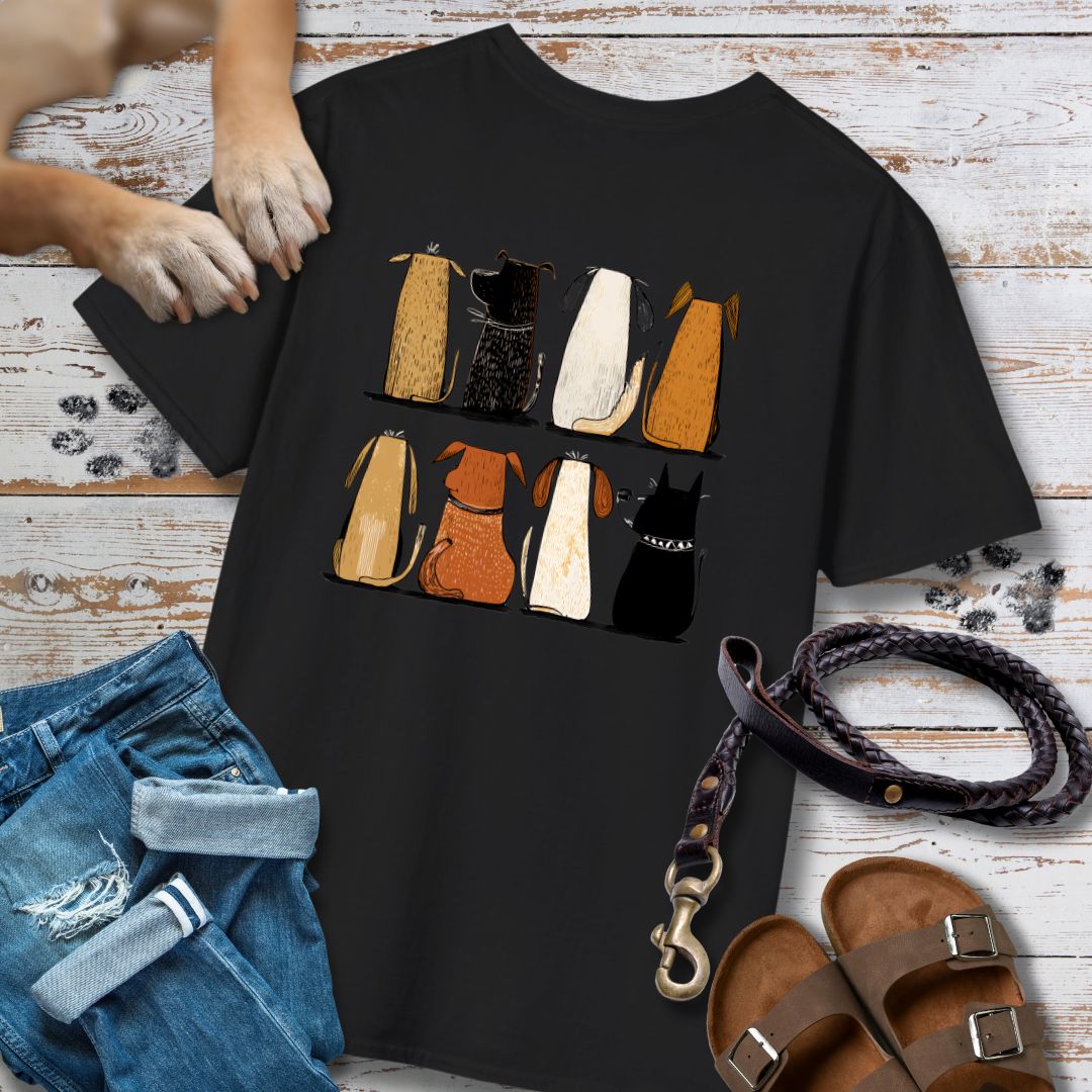 Acht Hunde - Vorne & Hinten - T-Shirt Unisex Classic Fit - Bequemer Klassiker
