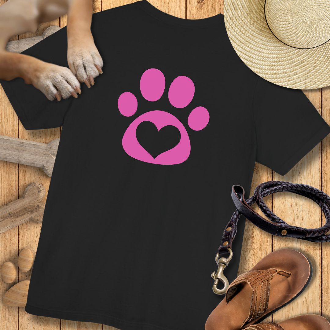 Love in Pink - Nur Hinten - T-Shirt Unisex Modern Fit - Weich & Leicht