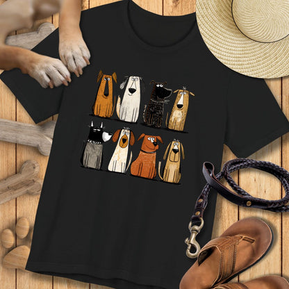 Acht Hunde - Vorne & Hinten - T-Shirt Unisex Modern Fit - Weich & Leicht