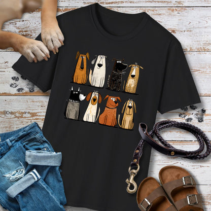 Acht Hunde - Vorne & Hinten - T-Shirt Unisex Classic Fit - Bequemer Klassiker