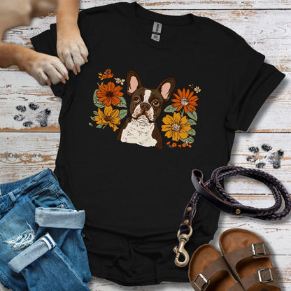 Floral Französische Bulldogge - T-Shirt Unisex Classic Fit - Bequemer Klassiker