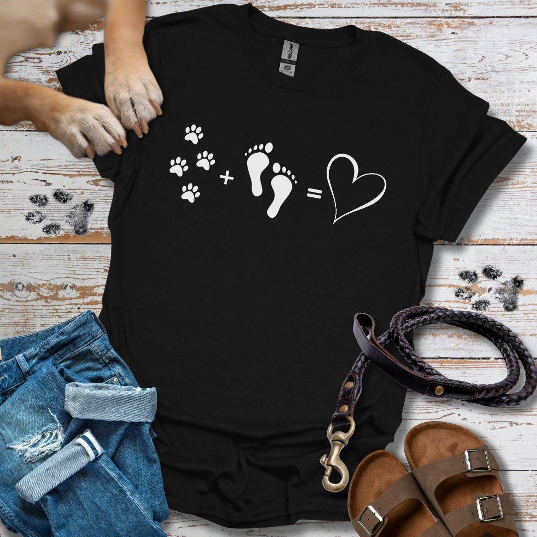 Pfoten + Füsse = Liebe - T-Shirt Unisex Classic Fit - Bequemer Klassiker