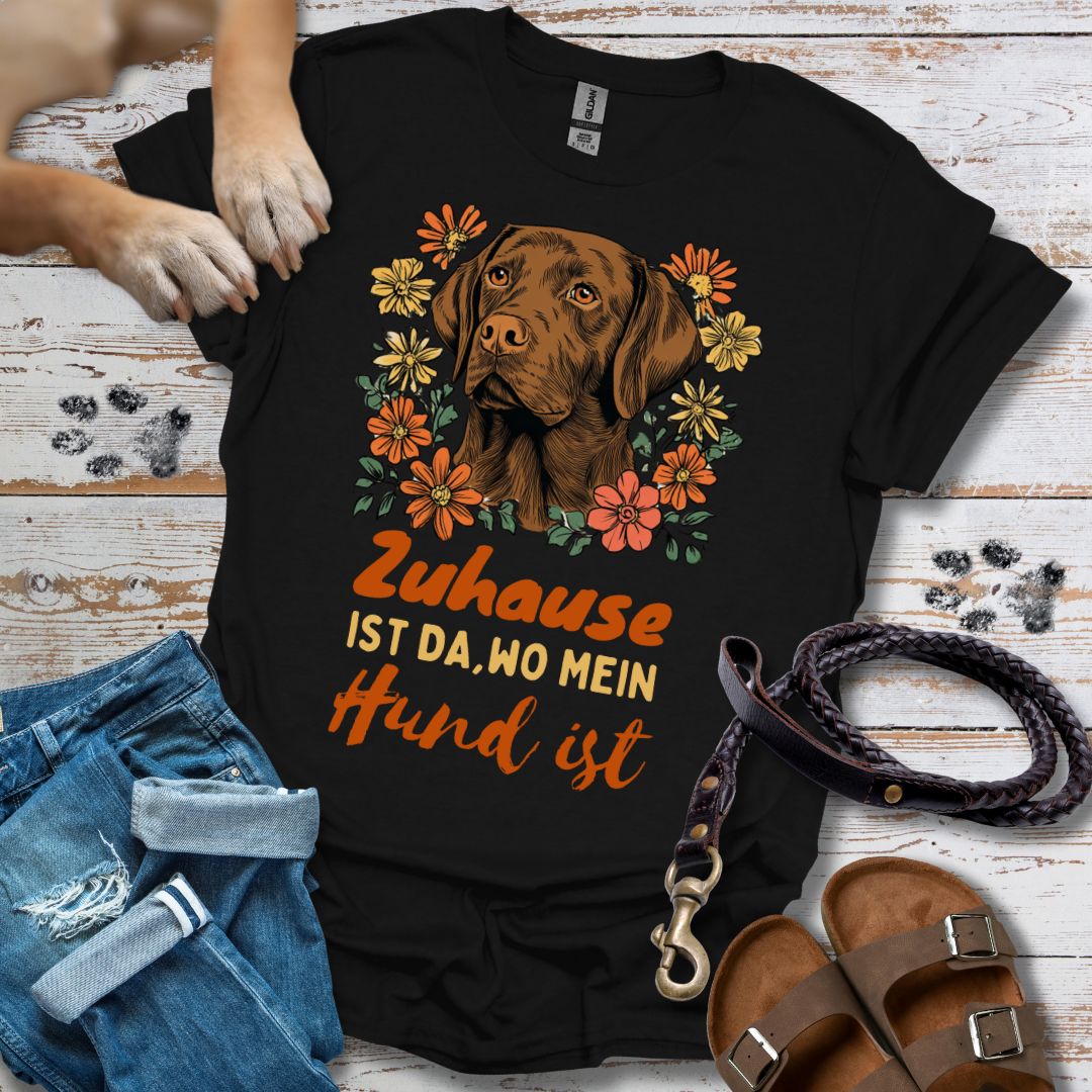 Zuhause ist da wo mein Hund ist - Labrador - T-Shirt Unisex Relaxed Fit