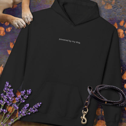 powered by my dog. - Unisex Modern Fit Hoodie