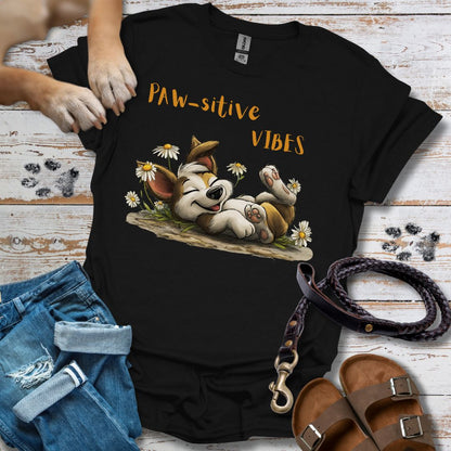 Paw-sitive Vibes - T-Shirt Unisex Classic Fit - Bequemer Klassiker