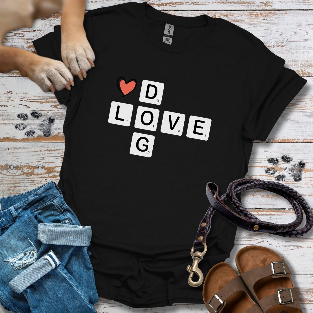 Scrabble Dog Love - T-Shirt Unisex Relaxed Fit