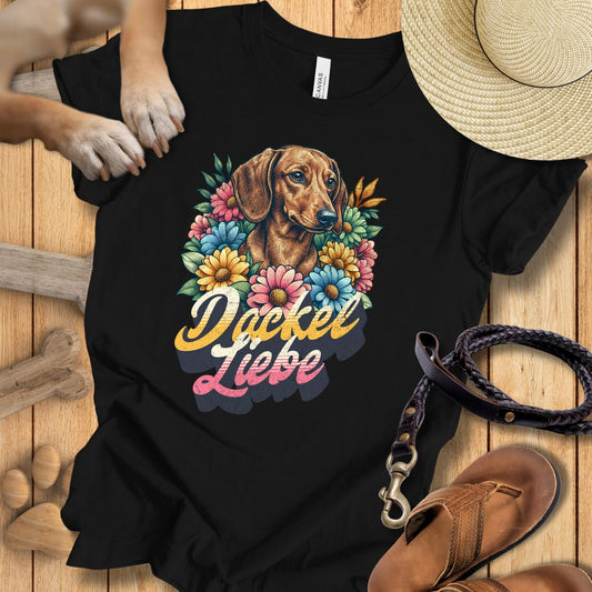 Dackel Liebe Retro - T-Shirt Unisex Modern Fit - Weich & Leicht