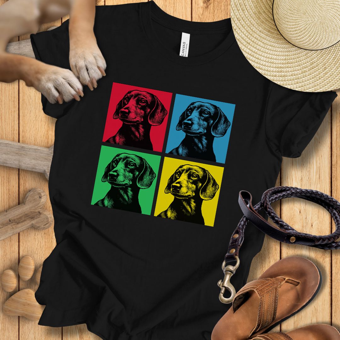 Pop Art Dackel - T-Shirt Unisex Slim Fit