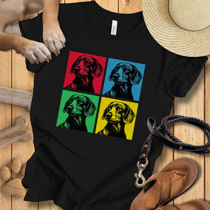 Pop Art Dackel - T-Shirt Unisex Modern Fit - Weich & Leicht