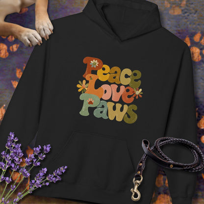 Peace Love Paws - Unisex Modern Fit Hoodie für Hundefreunde