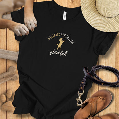 Hundherum glücklich - T-Shirt Unisex Modern Fit - Weich & Leicht