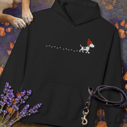 Kleiner Hund im Schnee - Unisex Modern Fit Hoodie