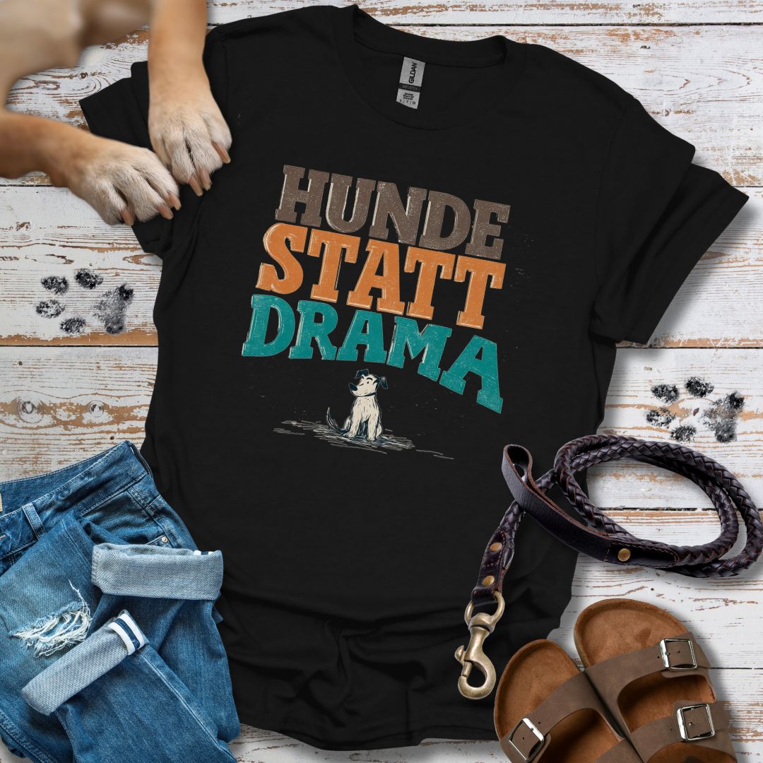 Hunde statt Drama -T-Shirt Unisex Classic Fit - Bequemer Klassiker