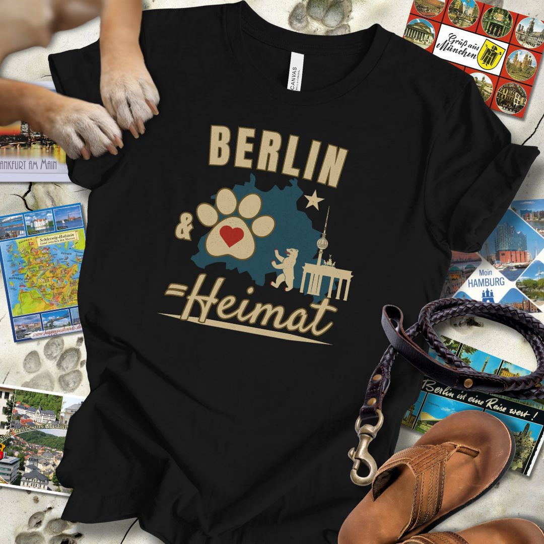 Berlin Love & Hund = Heimat - T-Shirt Unisex Modern Fit - Weich & Leicht