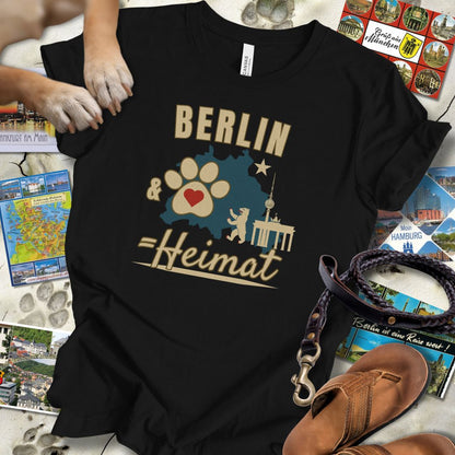Berlin Love & Hund = Heimat - T-Shirt Unisex Modern Fit - Weich & Leicht