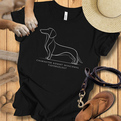 Charakter Tiefergelegt - Dackel - T-Shirt Unisex Modern Fit - Weich & Leicht