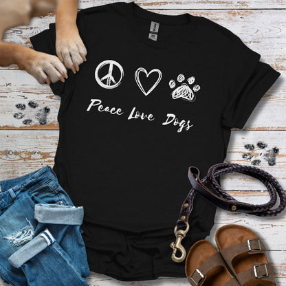 Peace Love Dogs - T-Shirt Unisex Classic Fit - Bequemer Klassiker
