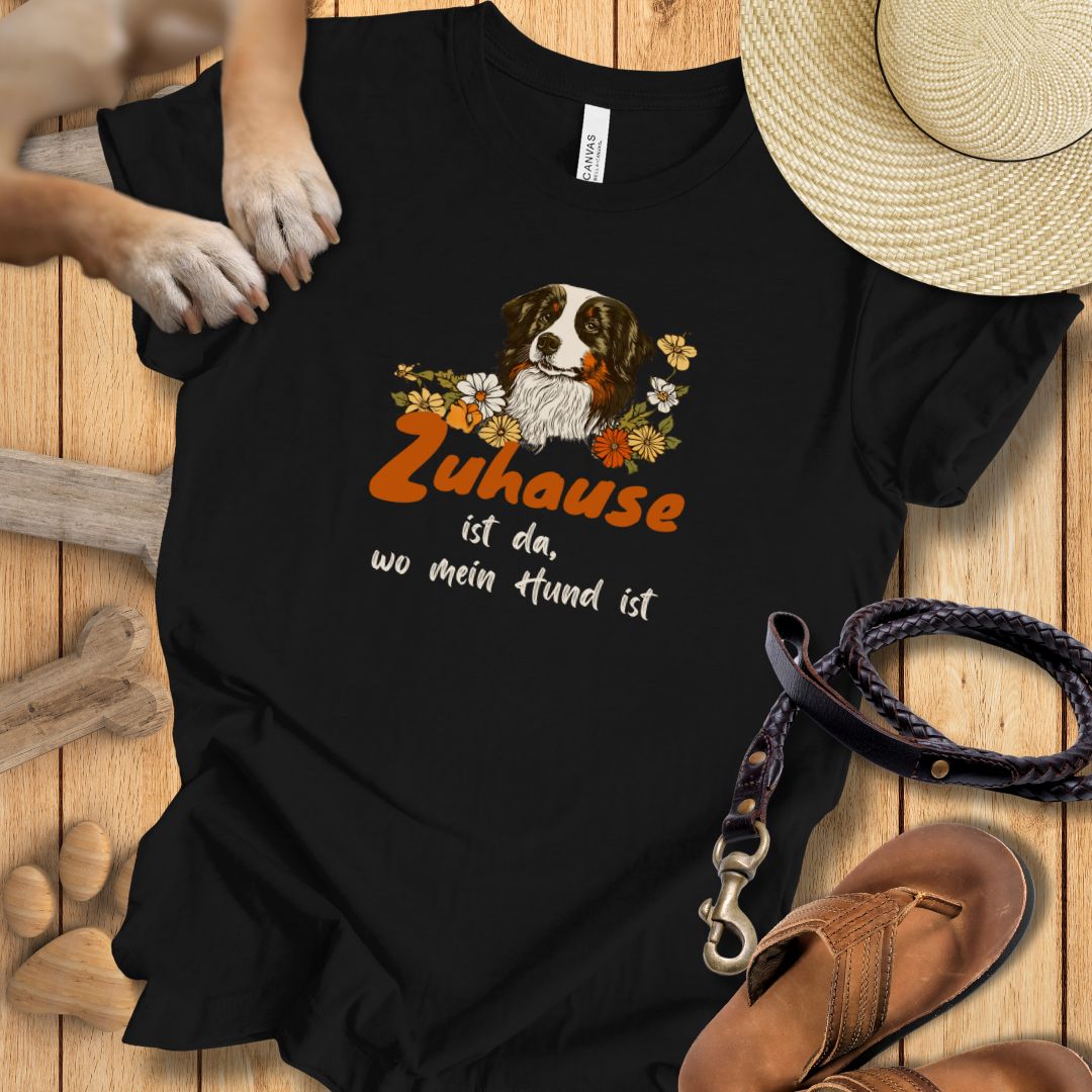 Zuhause ist da, wo mein Hund ist - Australian Shepherd - T-Shirt Unisex Slim Fit