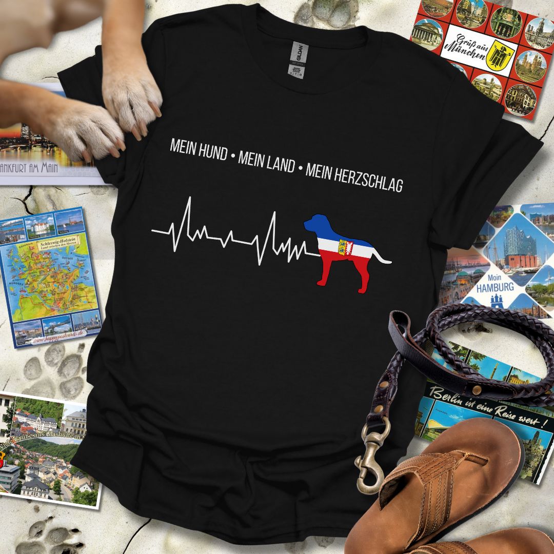 Mein Hund, Mein Land, Mein Herzschlag - Schleswig-Holstein - T-Shirt Unisex Relaxed Fit