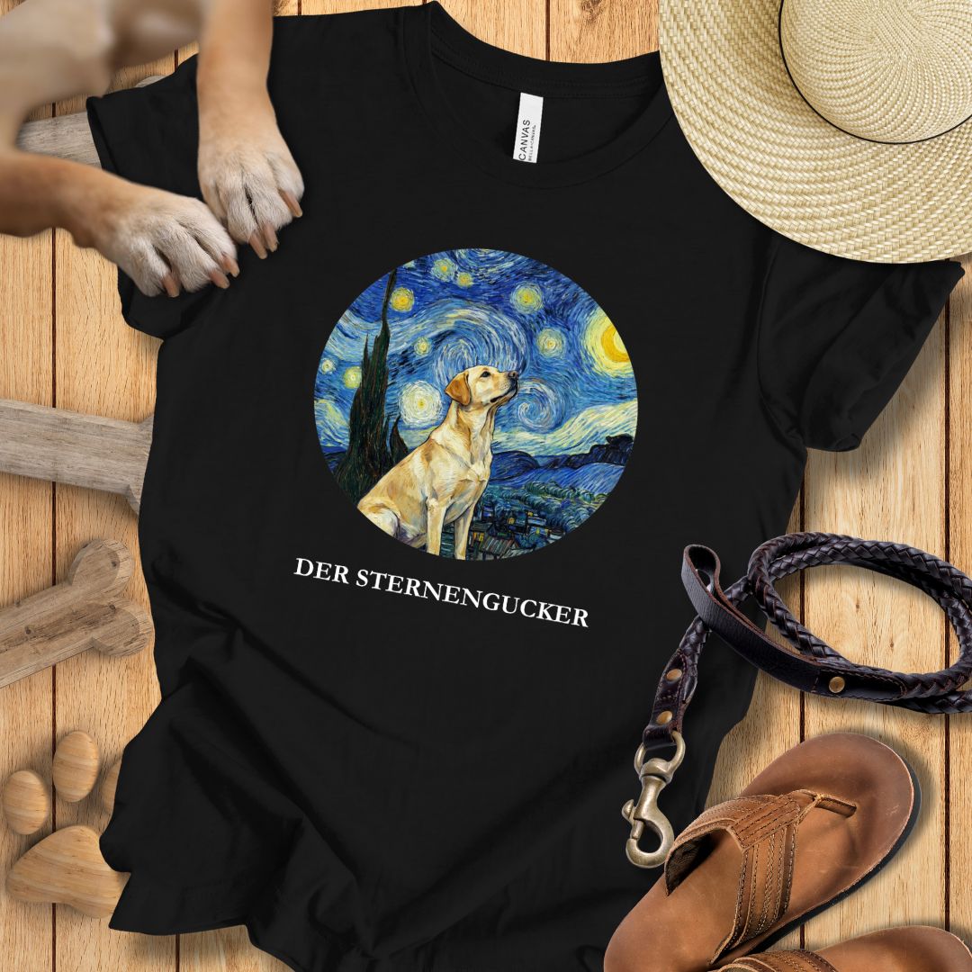 Der Sternengucker - Kunst & Hund - T-Shirt Unisex Modern Fit - Weich & Leicht