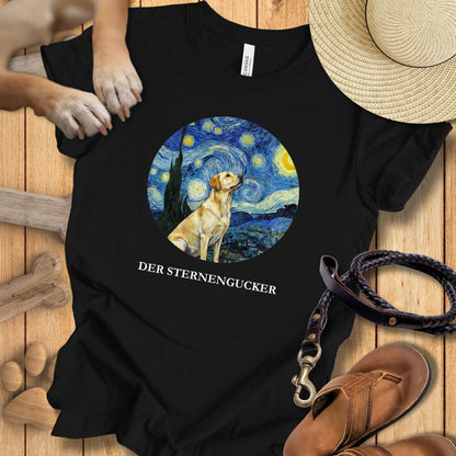 Der Sternengucker - Kunst & Hund - T-Shirt Unisex Modern Fit - Weich & Leicht