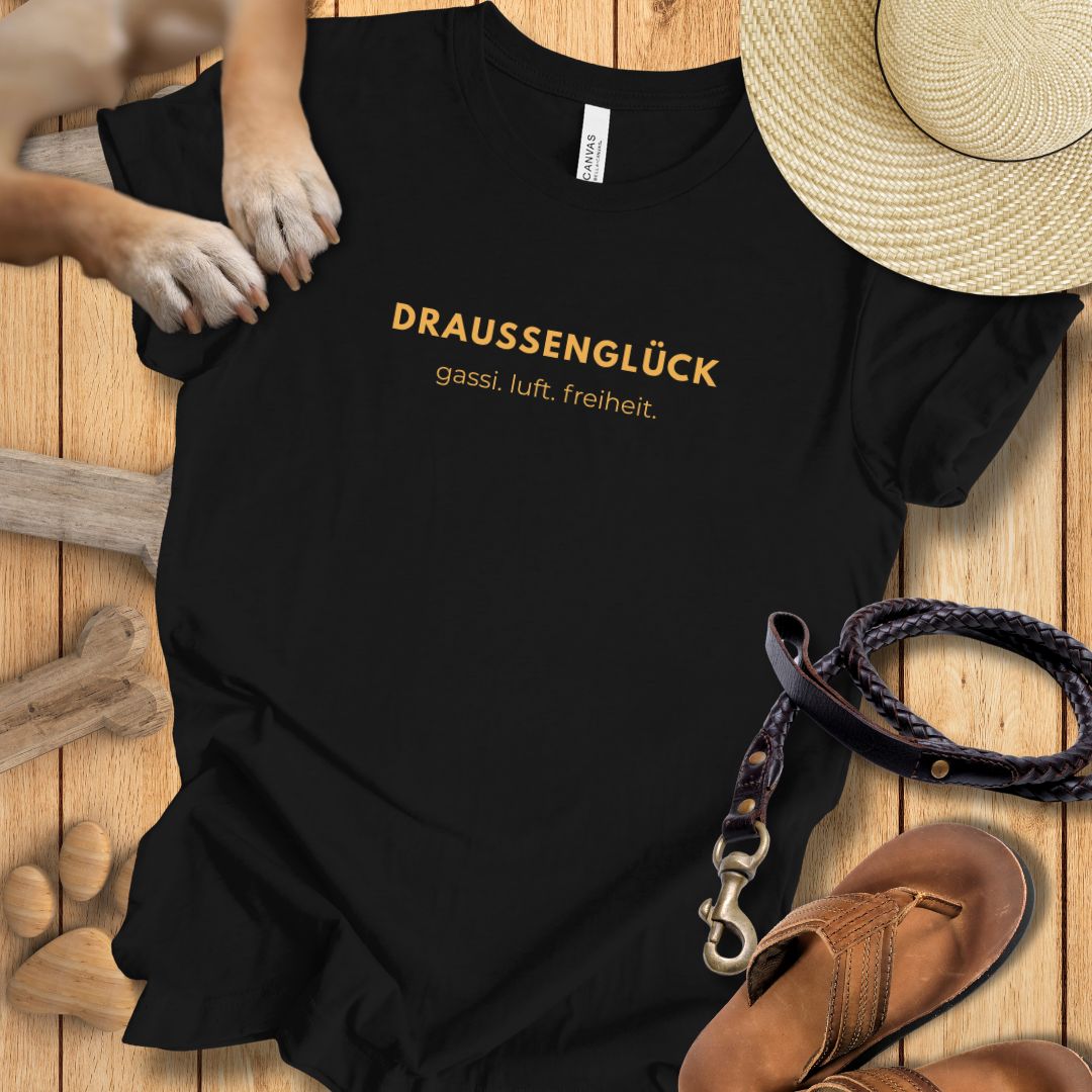 DRAUSSENGLÜCK - T-Shirt Unisex Modern Fit - Weich & Leicht