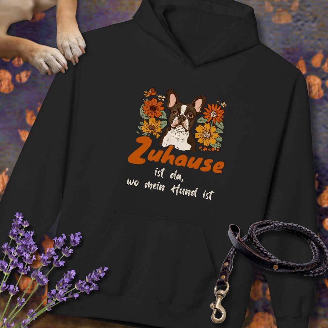 Zuhause ist da wo mein Hund ist - Französische Bulldogge - Unisex Modern Fit Hoodie für Hundefreunde