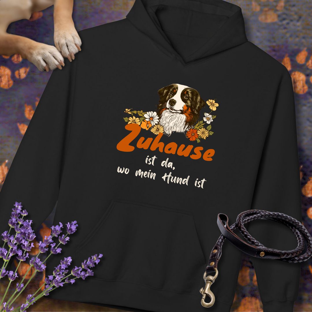 Zuhause ist da wo mein Hund ist - Australian Shepherd - Unisex Modern Fit Hoodie für Hundefreunde