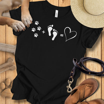Pfoten + Füsse = Liebe - T-Shirt Unisex Modern Fit - Weich & Leicht