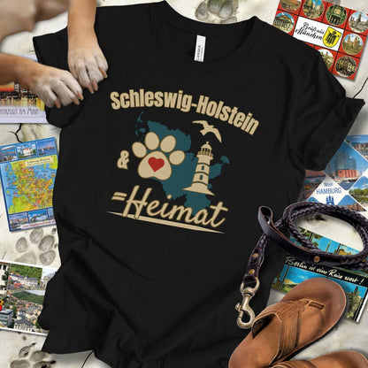 Schleswig-Holstein & Hund = Heimat - T-Shirt Unisex Modern Fit - Weich & Leicht